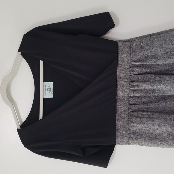 Judith March Anthropologie Mini Dress Black Gray Medium Large Office Corpcore - Picture 3 of 16